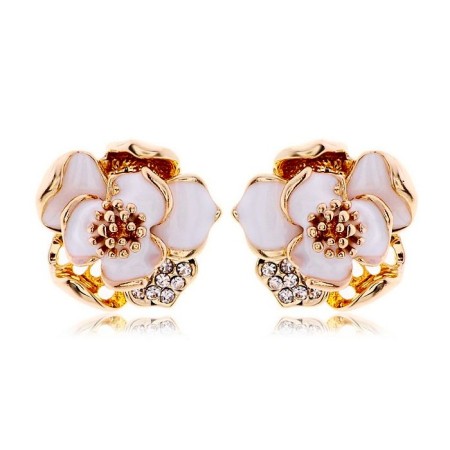 Gold Filled Rose Shape Stud Earrings